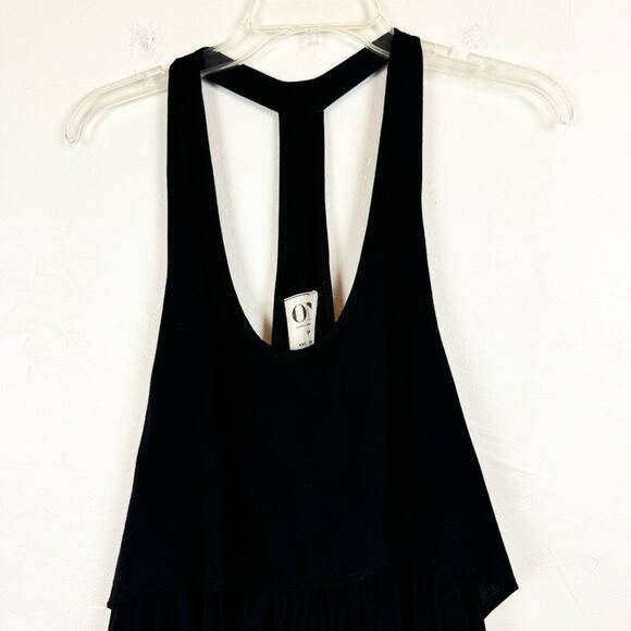 One Teaspoon Plant T-Back Ruffle Tiered Mini Dress Black XS Minimal Whimsigoth - Picture 7 of 15
